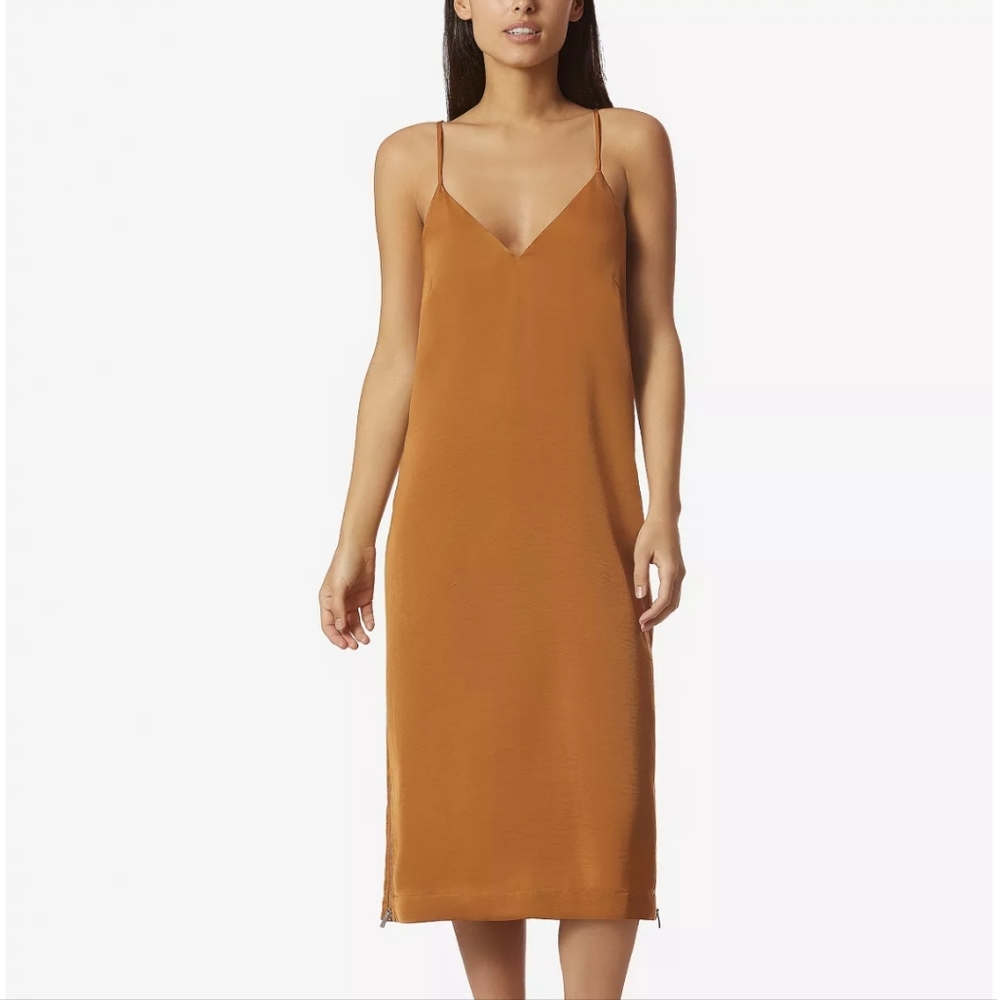Avec Les Filles Zip Hem Slip Dress, Size L